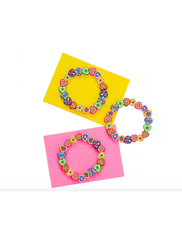 BOTTLEBLOND JEWELS Polymer Clay Heart Bracelet