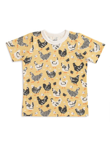 WINTER WATER FACTORY Chicken Family Baby Tee