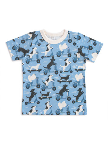 WINTER WATER FACTORY Dogs On Scooter Baby Tee