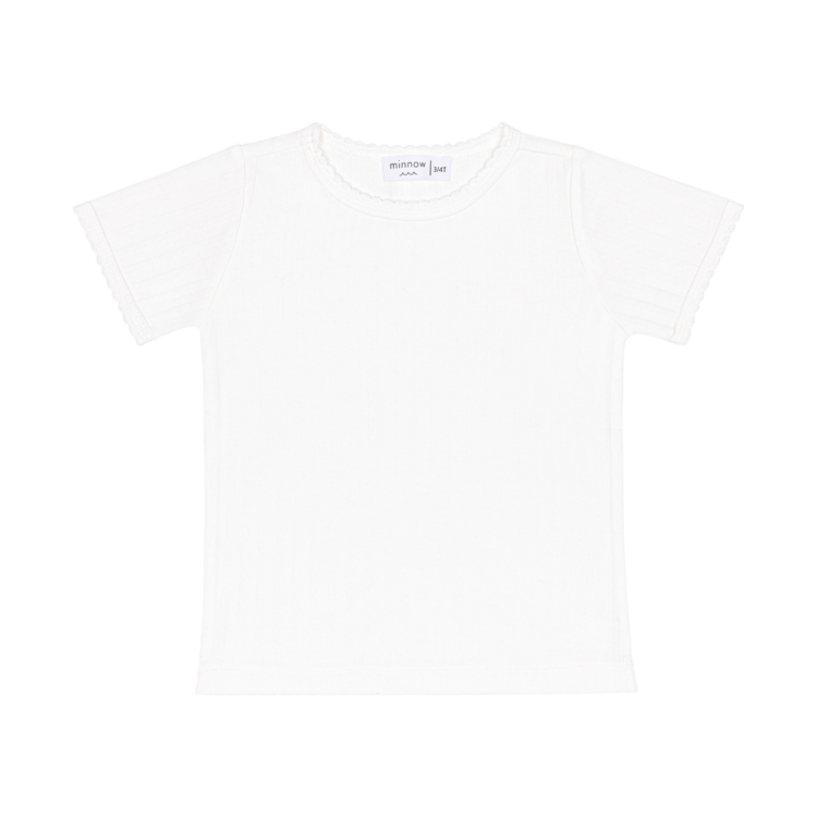 MINNOW Pointelle Puff Sleeve Shirt