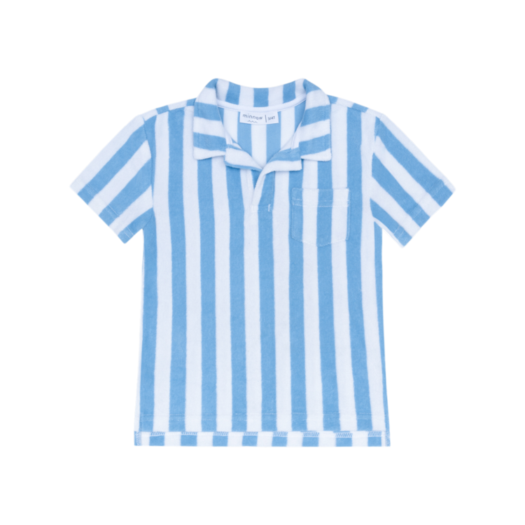 MINNOW Stripe French Terry Polo