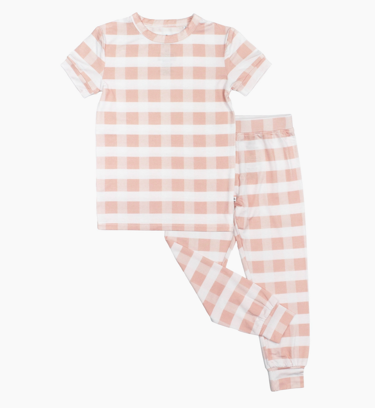 EMERSON AND FRIENDS Gingham Bamboo Pajama Set