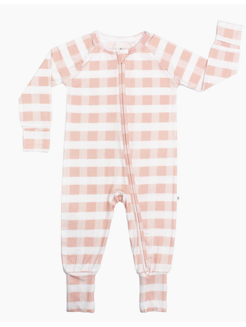 EMERSON AND FRIENDS Gingham Bamboo Romper - Newborn