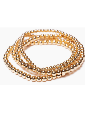 MALIBU SUGAR Gold Beaded Bracelets