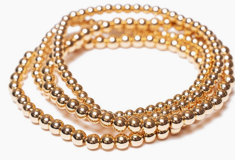 MALIBU SUGAR Gold Beaded Bracelets