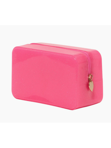MALIBU SUGAR Jelly Glitter Pouch - Bright Pink