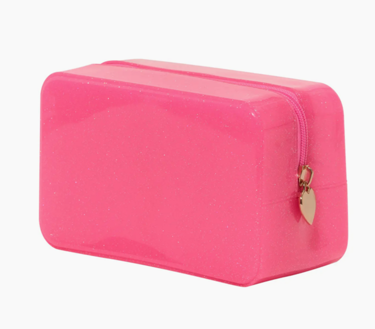 MALIBU SUGAR Jelly Glitter Pouch - Bright Pink