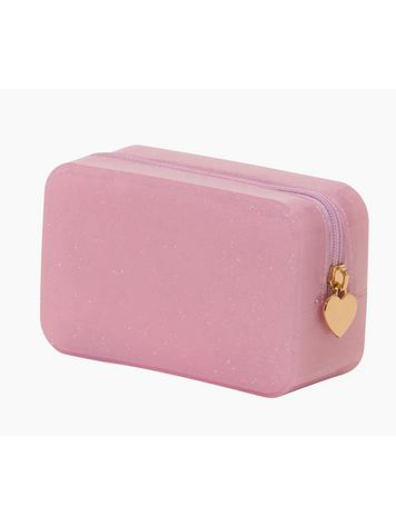 MALIBU SUGAR Jelly Glitter Pouch - Light Pink