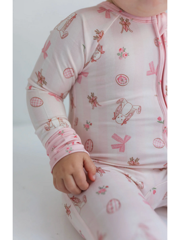 IN MY JAMMERS Rosie Rabbit Zipper Romper