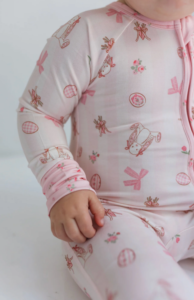 IN MY JAMMERS Rosie Rabbit Zipper Romper