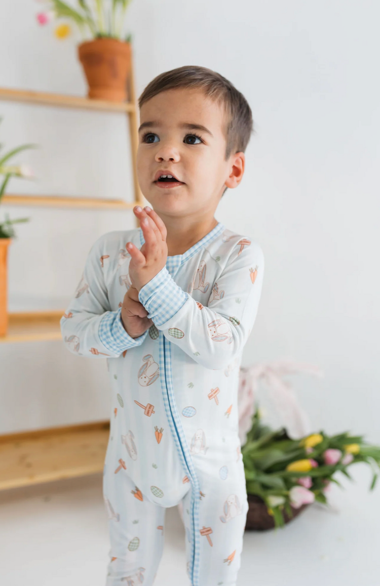 IN MY JAMMERS Oliver Rabbit Zipper Romper