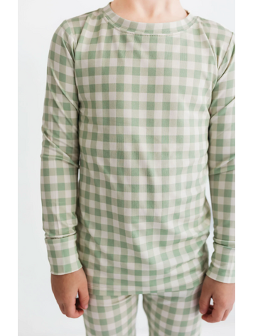 IN MY JAMMERS Gingham Two Piece Set