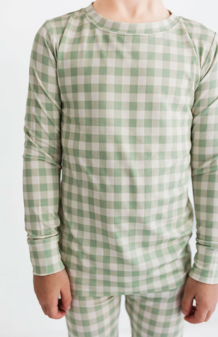 IN MY JAMMERS Gingham Two Piece Set