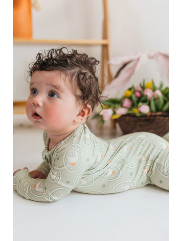 IN MY JAMMERS Little Goose Zipper Romper