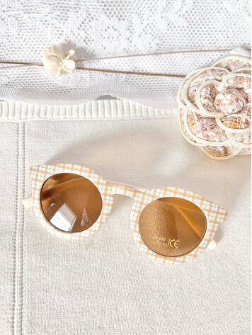 CE CE CO Checkers Sunglasses - Ivory