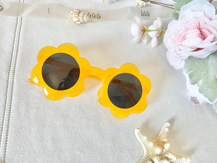 CE CE CO Jelly Sunflower Sunglasses - Beige
