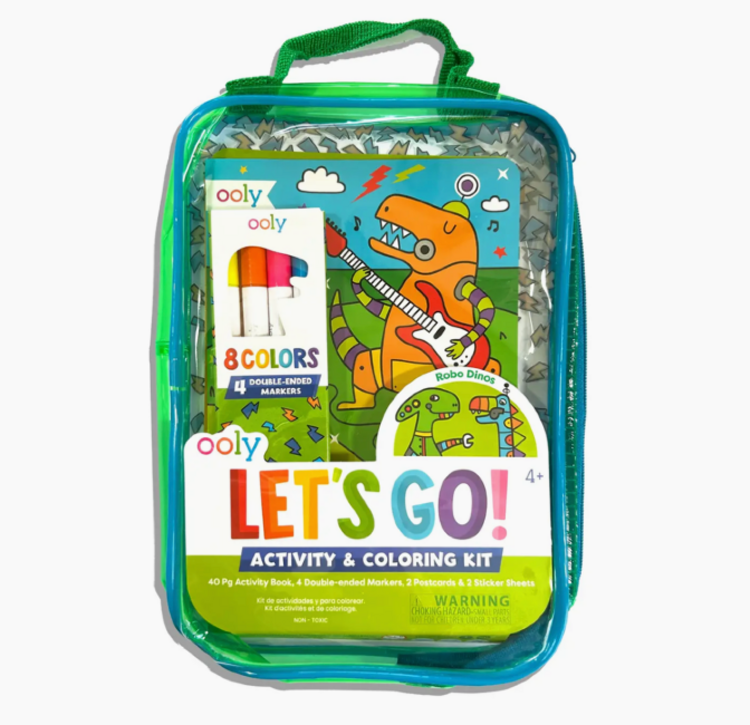 OOLY Let's Go!: Activity & Coloring Kit - Robo Dinos