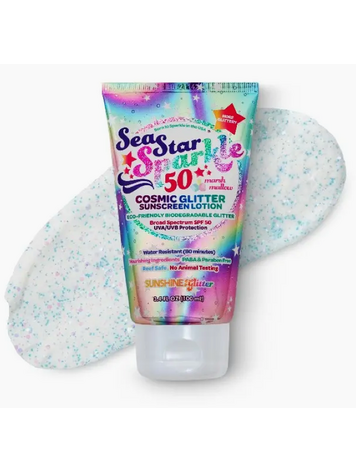 SUNSHINE & GLITTER Sea Star Sparkle Cosmic Stardust Spf 50 Glitter Sunscreen
