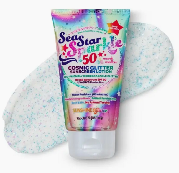SUNSHINE & GLITTER Sea Star Sparkle Cosmic Stardust Spf 50 Glitter Sunscreen