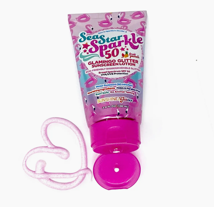 SUNSHINE & GLITTER Sea Star Sparkle Pink Glamingo Spf 50 Glitter Sunscreen