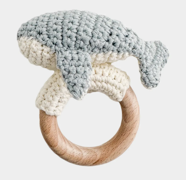THE BLUEBERRY HILL Crochet Whale Teether