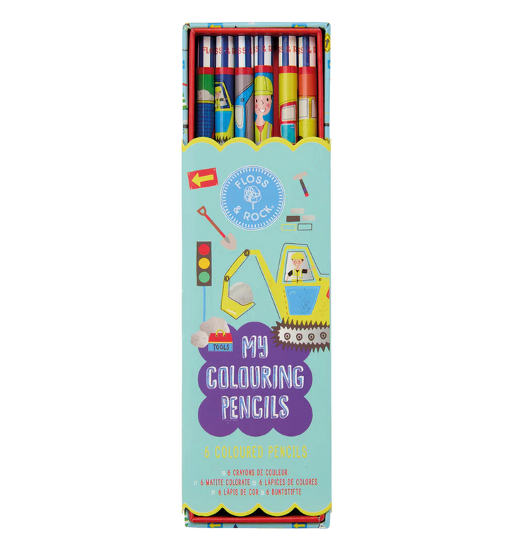 FLOSS AND ROCK Coloring Pencils - Construction