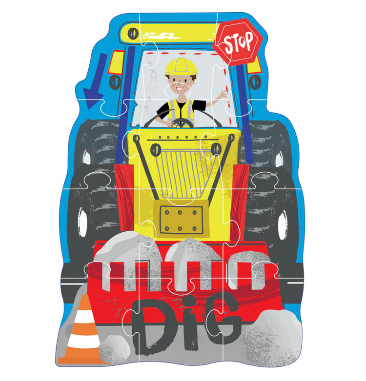 FLOSS AND ROCK Construction Jigsaw - 12 PC