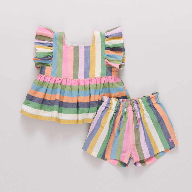 PINK CHICKEN Elsie Stripe Baby Set