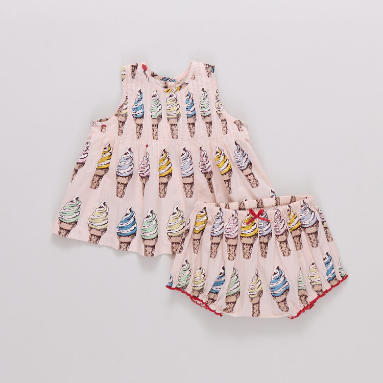 PINK CHICKEN Jaipur Soft Serve Baby Set