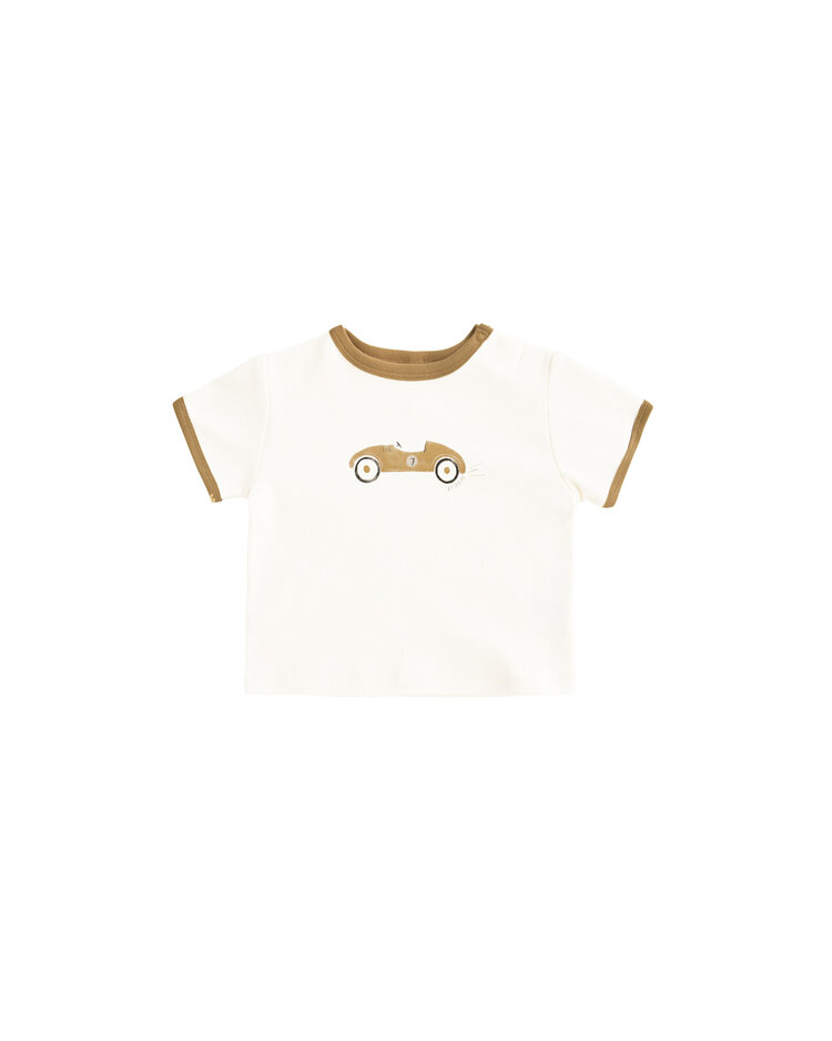 QUINCY MAE Race Car Ringer Tee