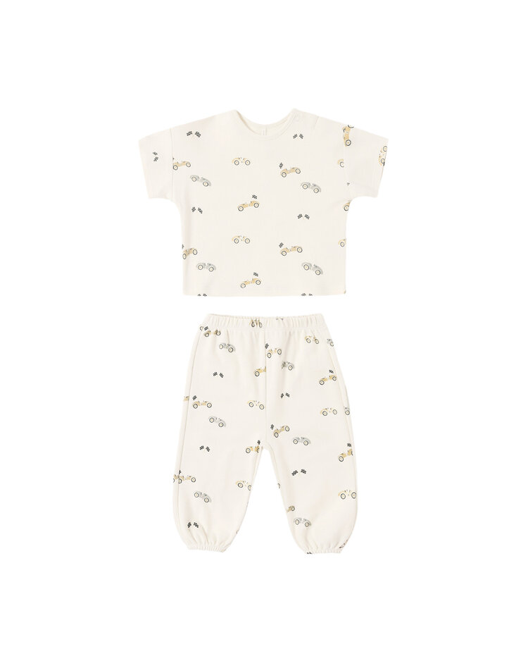 QUINCY MAE Race Car Boy Pant Set
