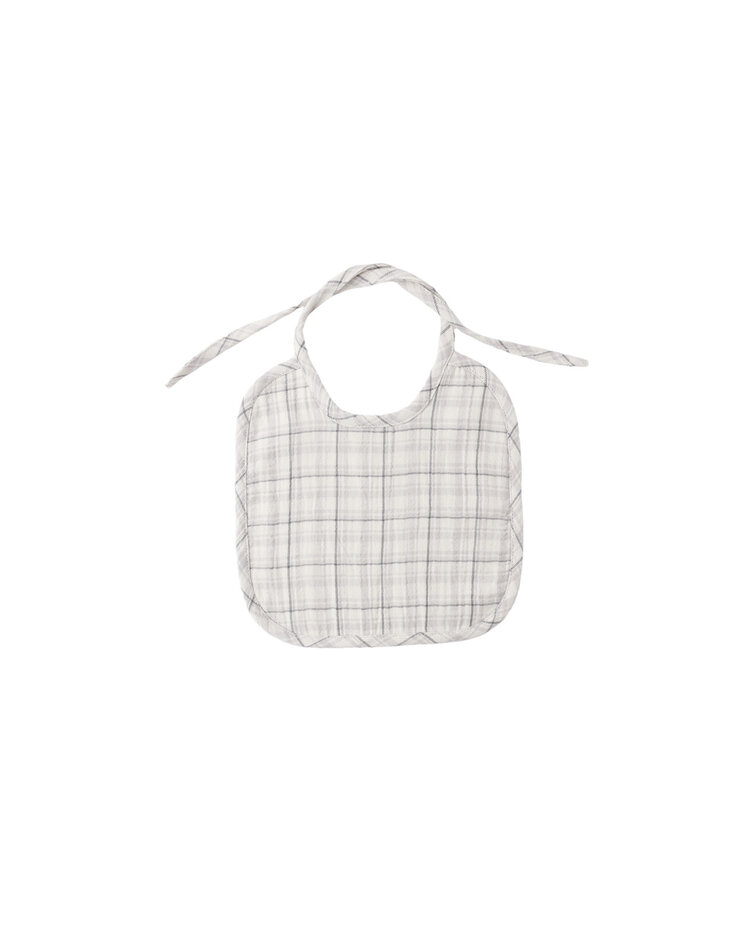 QUINCY MAE Blue Plaid Woven Bib