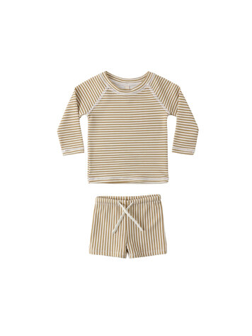 QUINCY MAE Finn Stripe Rashguard  Set