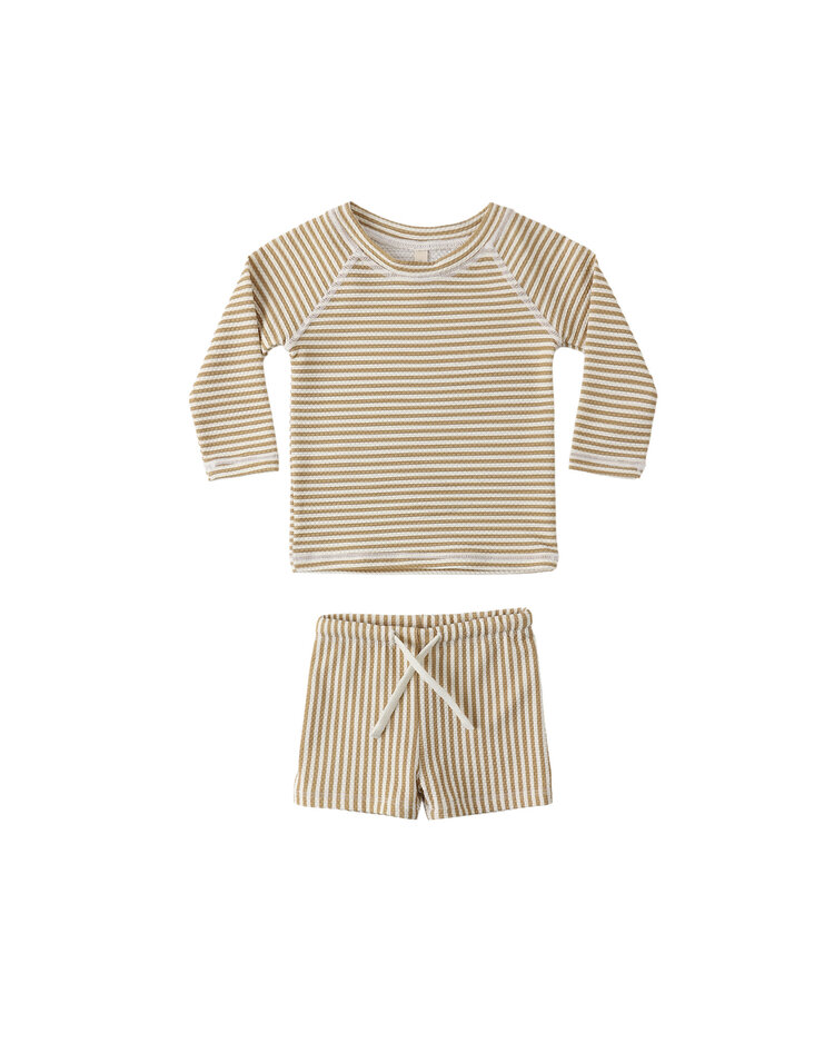 QUINCY MAE Finn Stripe Rashguard  Set