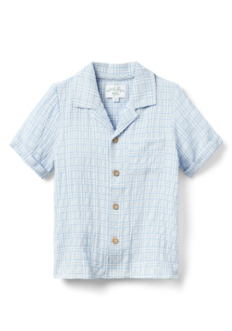 LITTLE PAPER KIDS Graham Button Down