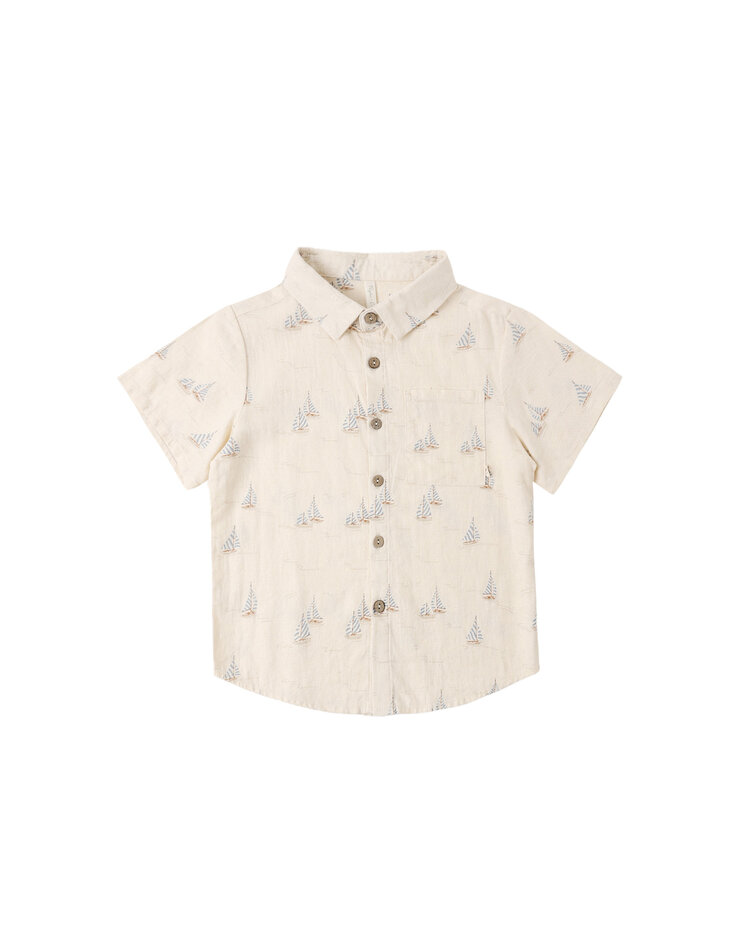 RYLEE AND CRU Sail Collared Baby Shirt