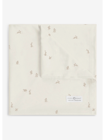 KENDI BY COLORED ORGANICS Bunny Swaddle Blanket
