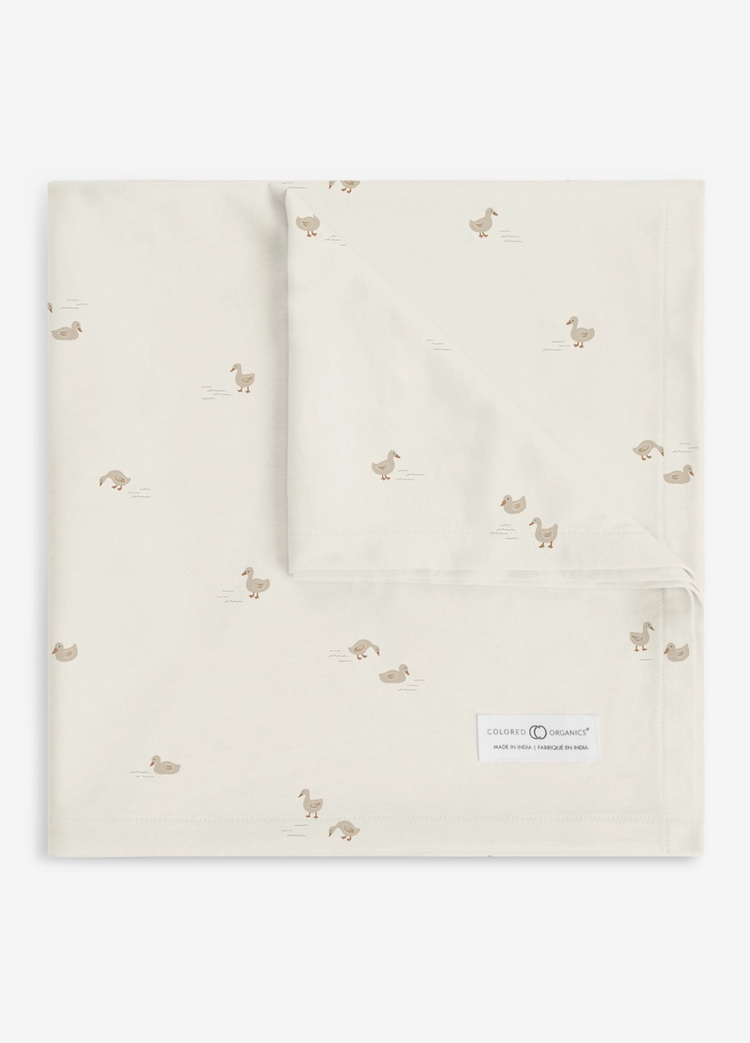 KENDI BY COLORED ORGANICS Duck Swaddle Blanket