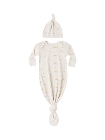 QUINCY MAE Dinos Knotted Gown + Hat Set