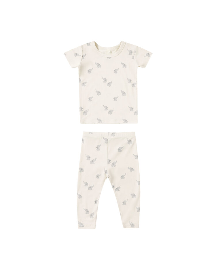 QUINCY MAE Elephants Kids Pajama Set