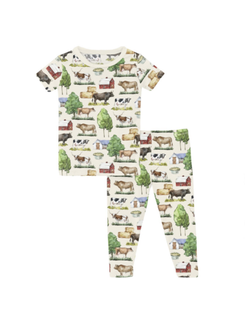 KICKEE PANTS Grazing Cows Pajama Set