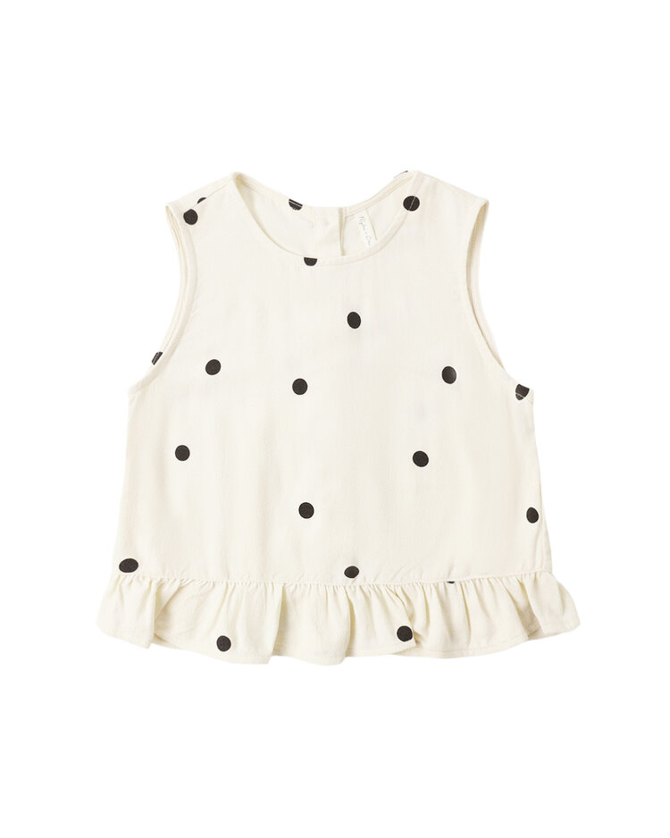 RYLEE AND CRU Oceanside Polka Dot Top