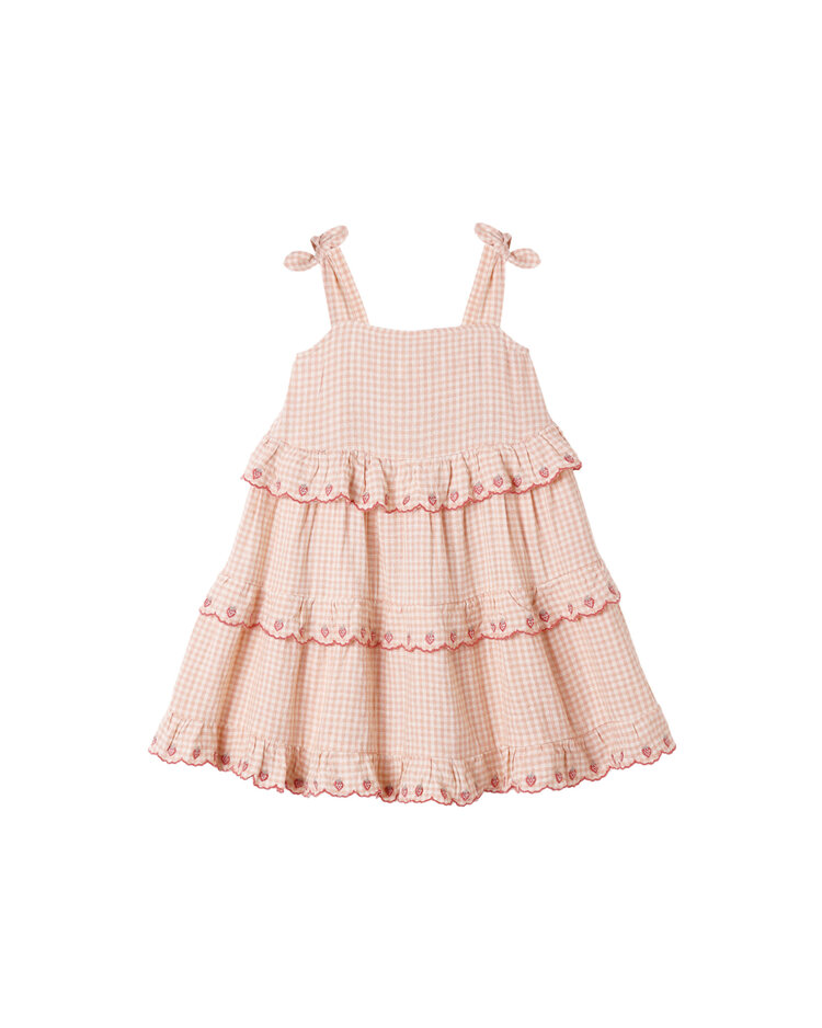 RYLEE AND CRU Ruffled Gingham Swing Dress