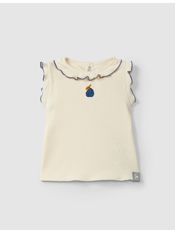 SNUG Embroidered Ribbed Top