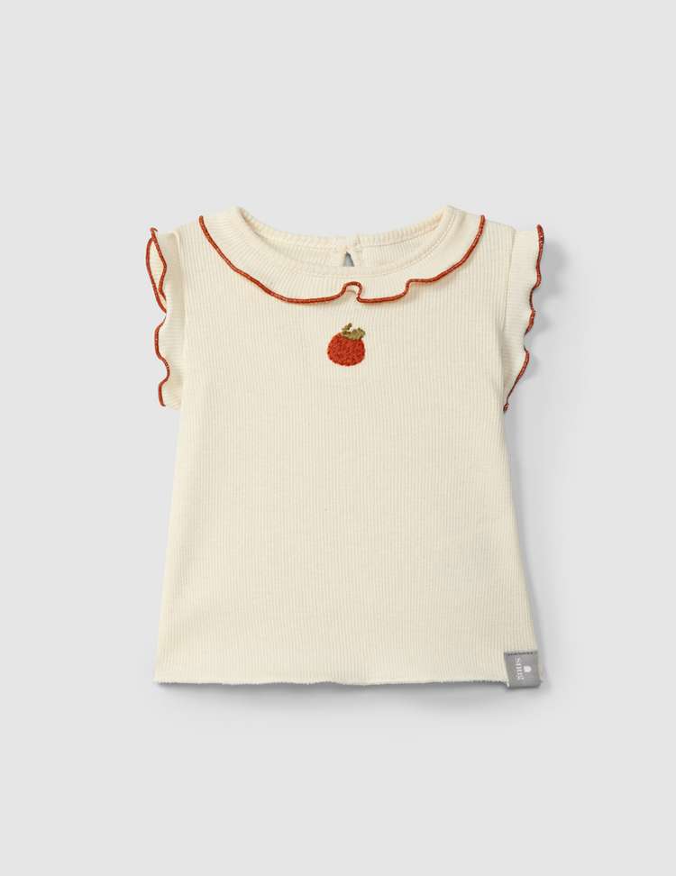 SNUG Embroidered Ribbed Top