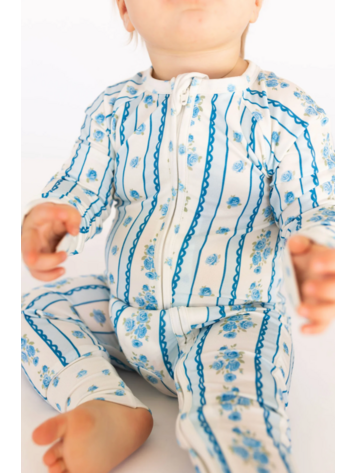 IN MY JAMMERS Forever Blooming Zipper Romper