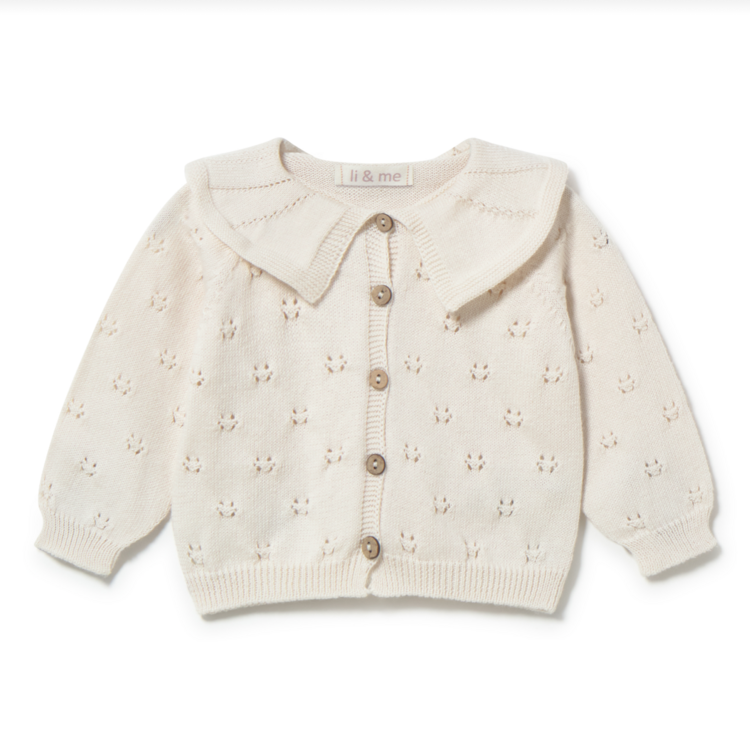LI + ME Embroidered Knit Cardigan