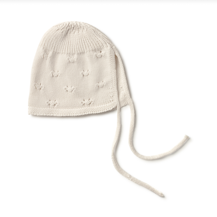 LI + ME Pointelle Knit Bonnet
