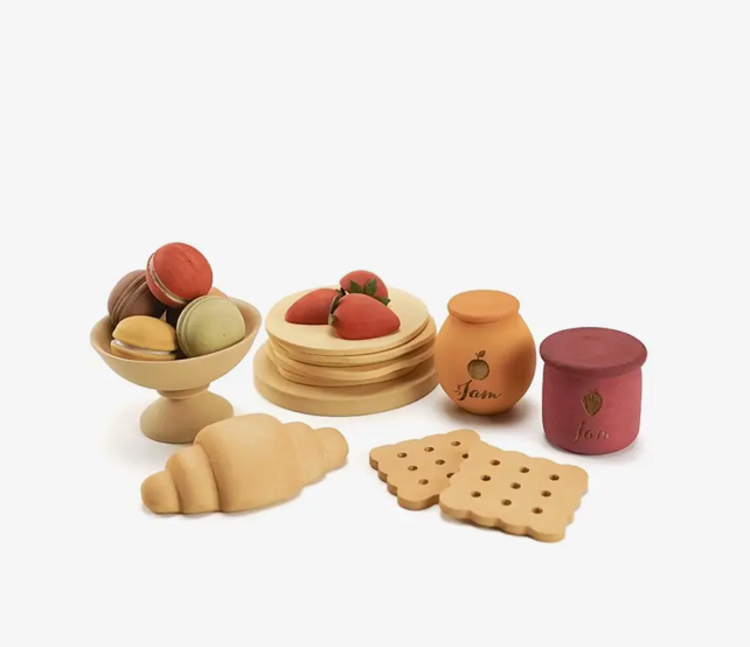 SABO CONCEPT Wooden Play Food Set | Desserts
