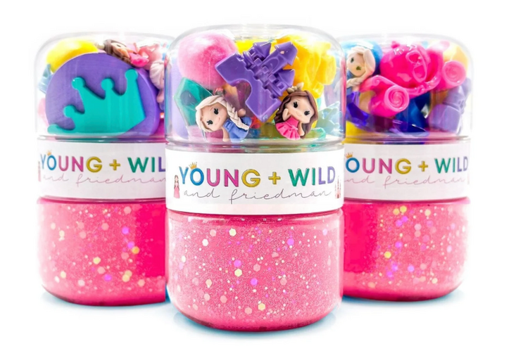 YOUNG + WILD AND FRIEDMAN Princess Grab & Go Dough Jar